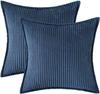 Blue Corduroy Striped Cushion Cover 45x45CM Soft Comfortable Throw Pillow Case for Living Room Sofa Bedroom Home Decoration