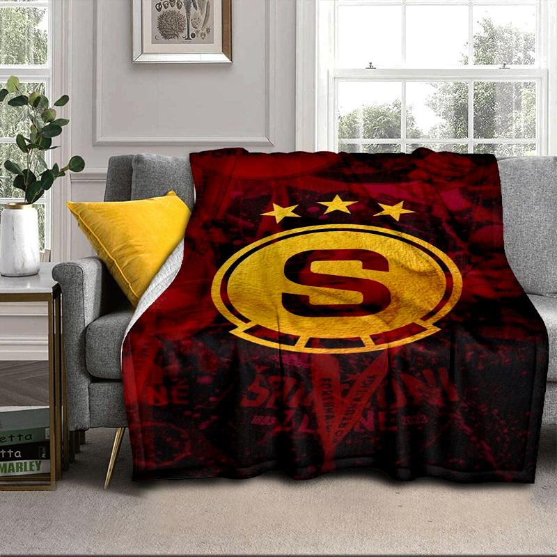 Calcio Sparta Praga Coperta Portatile/Coperta Morbida Biancheria da Letto Adatta per Viaggi Campeggio Soggiorni Uffici Divani Regali per Fan