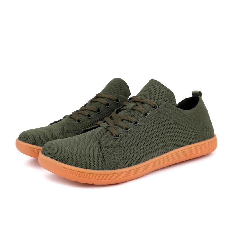 Breathable Wide-Toed Casual Hiking Shoes – Soft-Soled, Flat Design, Flying Woven Style for Couples and Fitness.