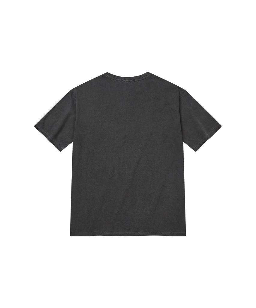 FERNOV Spiral Star Pigment Short Sleeve T-Shirt Charcoal
