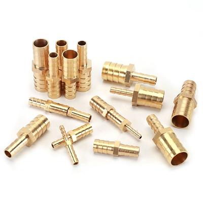 New Coupler Connector Adapter Straight Pipe Joint Pipe Fitting Brass Hose Barb Reducer Barb 2 Way Reducer Coupler PU PE Tube