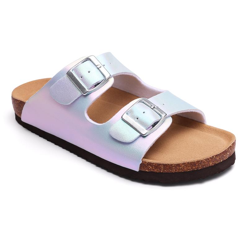 Fashion Shevalues Women's Cork Slippers Gradient Cork Flats Sandals High Quality Outdoor Beach Slides 2024 Fashion Casual Summer Slipper