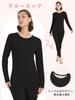 THREEGUN Warm Innerwear and Leggings for Winter Size Women's Set, Heattech, Fleece-Lined Tights, Loungewear, (Japanese M)