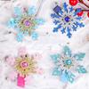 Snowflake Barrettes Studded Christmas Glitter Elegant Snowflake Hair Clip Christmas for Women, Snowflake