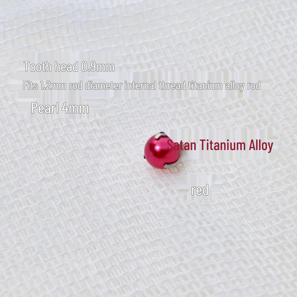 F136 Titanium Alloy Pearl Labret Stud - Internal Thread for Lip and Ear Cartilage