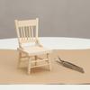 1/12 Dollhouse Miniature Wood Chair Model Simulation Furniture Handmade Chair Toy Scene Setting Accessory