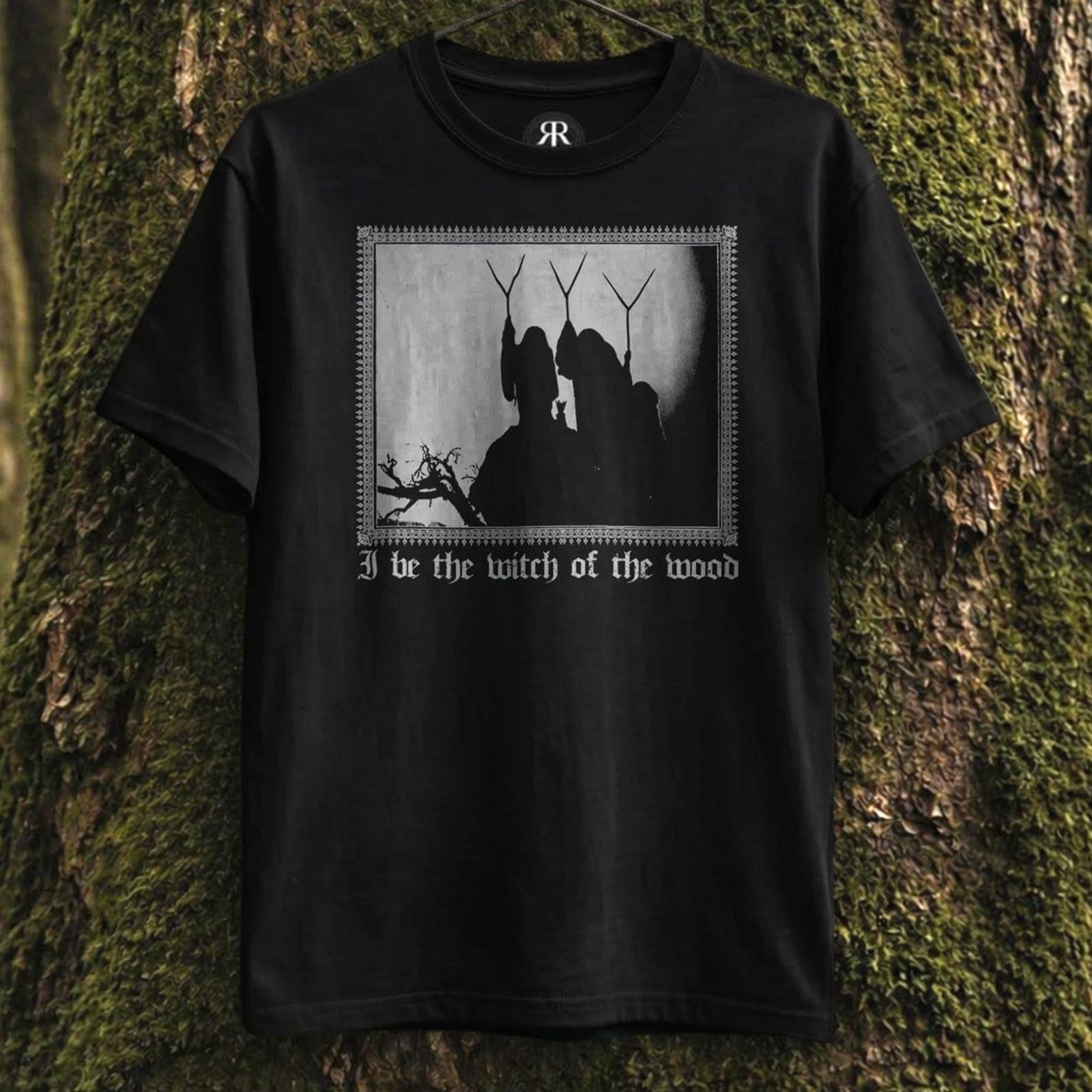 Witch of the Wood Shirt - Three Witches of Macbeth Folk Horror Graphic S