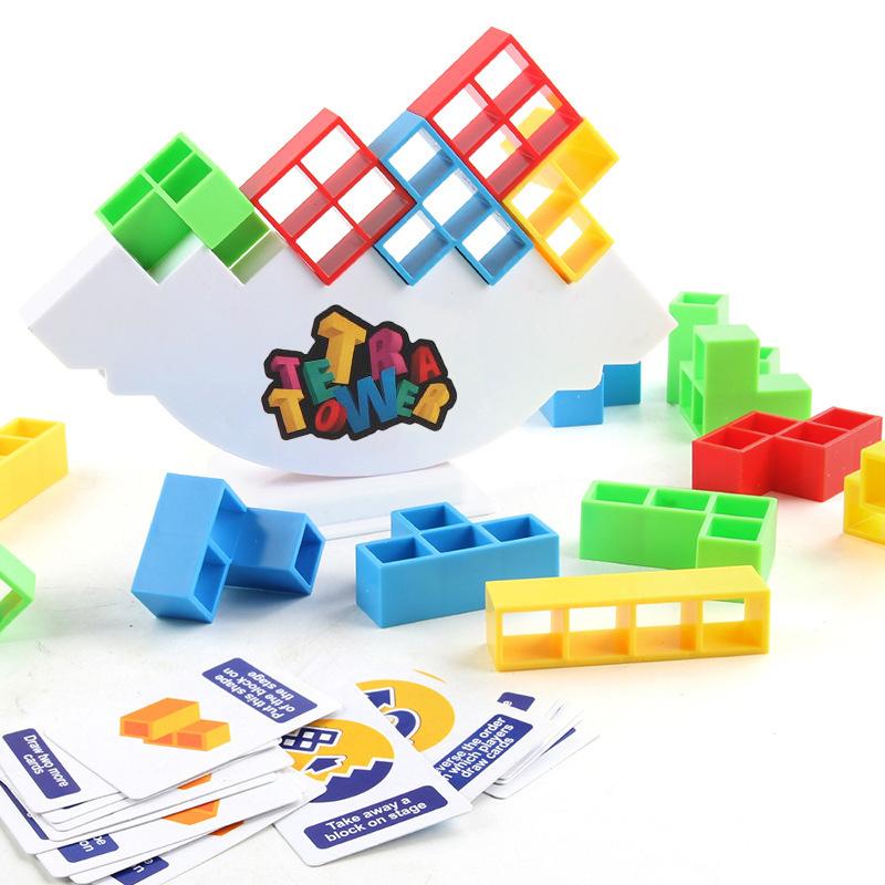 Non-Toxic Tetris Tower Balancing Stacking Toys Children Blocks Balance Tower Board Game Smart Balance Stacking Kids Toys