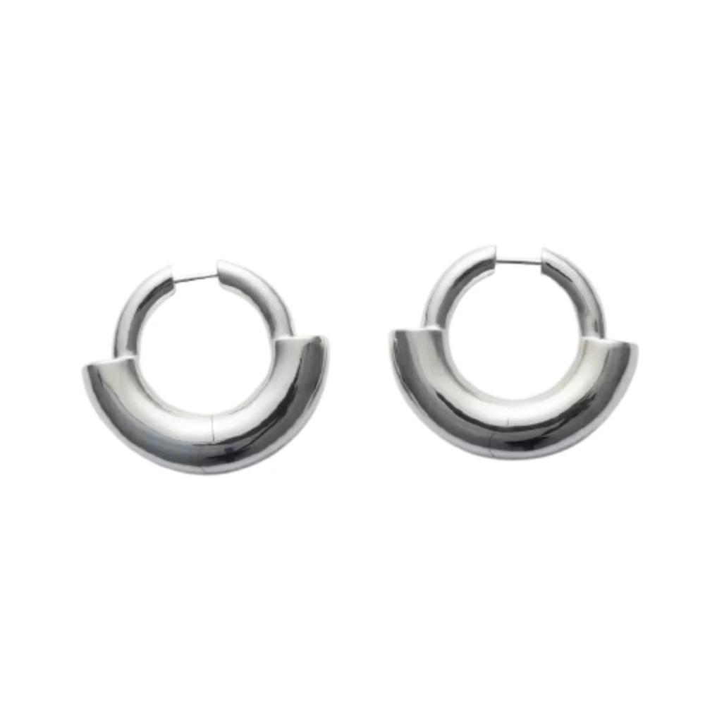 Ins Light Luxury Circle Earrings High-end Exaggerated Hoop Earrings Prevent Allergy Copper Ear Buckle Unisex