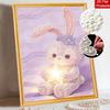 Disney 5D DIY Pearl Painting Kit, Cute Bunny Holding Star Home Bedroom Wall Decor Crafts Handmade Gift for Party Holiday Festive.