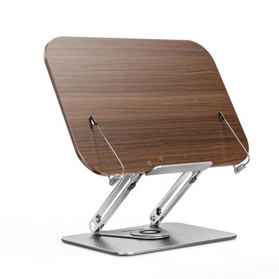 Reading Stand Recipe Book Stand Book Holder for Reading Adjustable Foldable Reading Bracket Aluminium Alloy and Wood