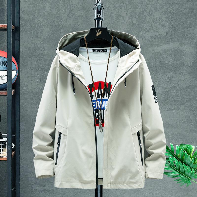 Men's Trendy Windproof Hooded Jacket for Autumn/Winter Outdoor Sports