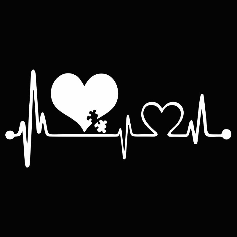 

16,6 см*7,2 см аутизм сердцебиение линия жизни креативные наклейки на автомобиль окна автомобиля индивидуальные декоративные аксессуары наклейки для стайлинга автомобиля 16.6x7.2cm