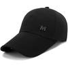 M Embroidery Letters Men Large Brimmed Baseball Caps Outdoor Sun Protection