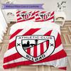Athletic Club de Bilbao Ensemble de couette à motif Housse de couette Taie d'oreiller Décoration de maison Cadeau d'anniversaire (1 * housse de couette + 2 * taie d'oreiller sans garnissage)