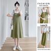 2023 Fashionable Loose Cotton Maternity Spliced Overalls Dress