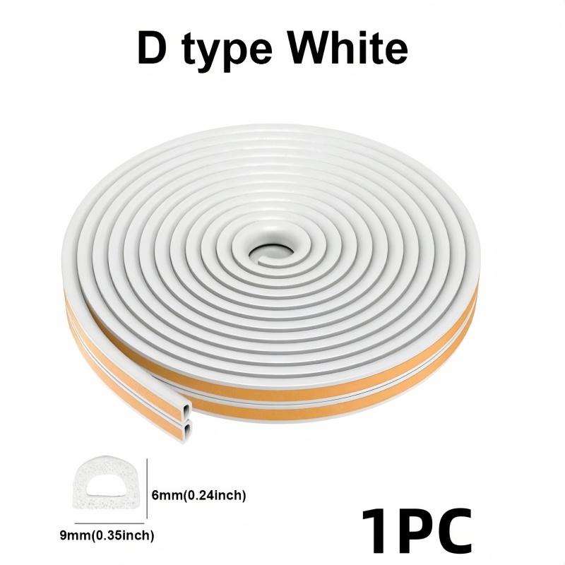 

1 рулон (16.5 футов/5 м) Уплотнитель для двери, Изоляционная атмосферостойкая уплотнительная лента для дверей и окон, Резина для защиты от столкновений