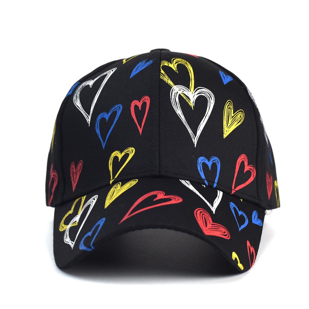 Love Printed Baseball Caps for Men and Women,outdoor Leisure,personalized Graffiti,hip-hop, Duckbill Caps,breathable and Cool