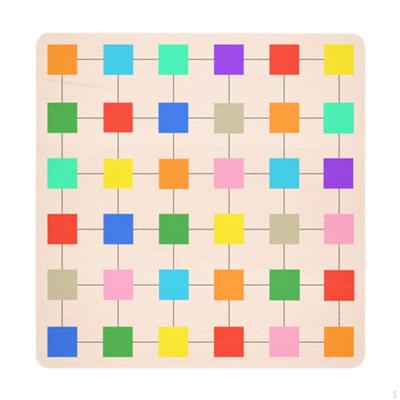 Color Block Jigsaw Board Intellectual Toys Colorful Brain Challenge Game Sensory Early Educational