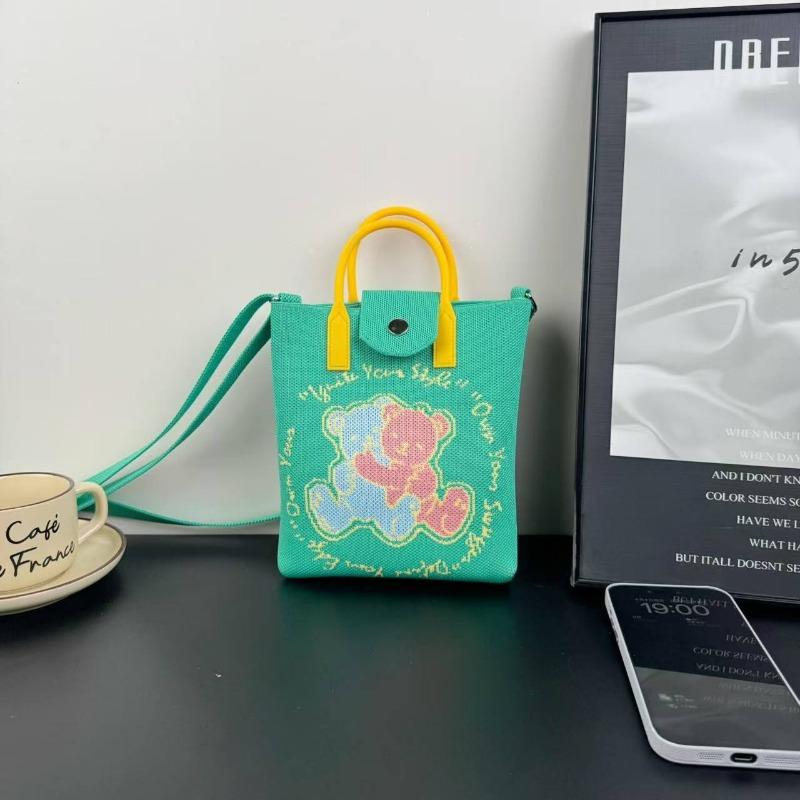 New knitted mobile phone bag, high-end handbag, women's messenger bag, adjustable versatile, convenient and large-capacity bag