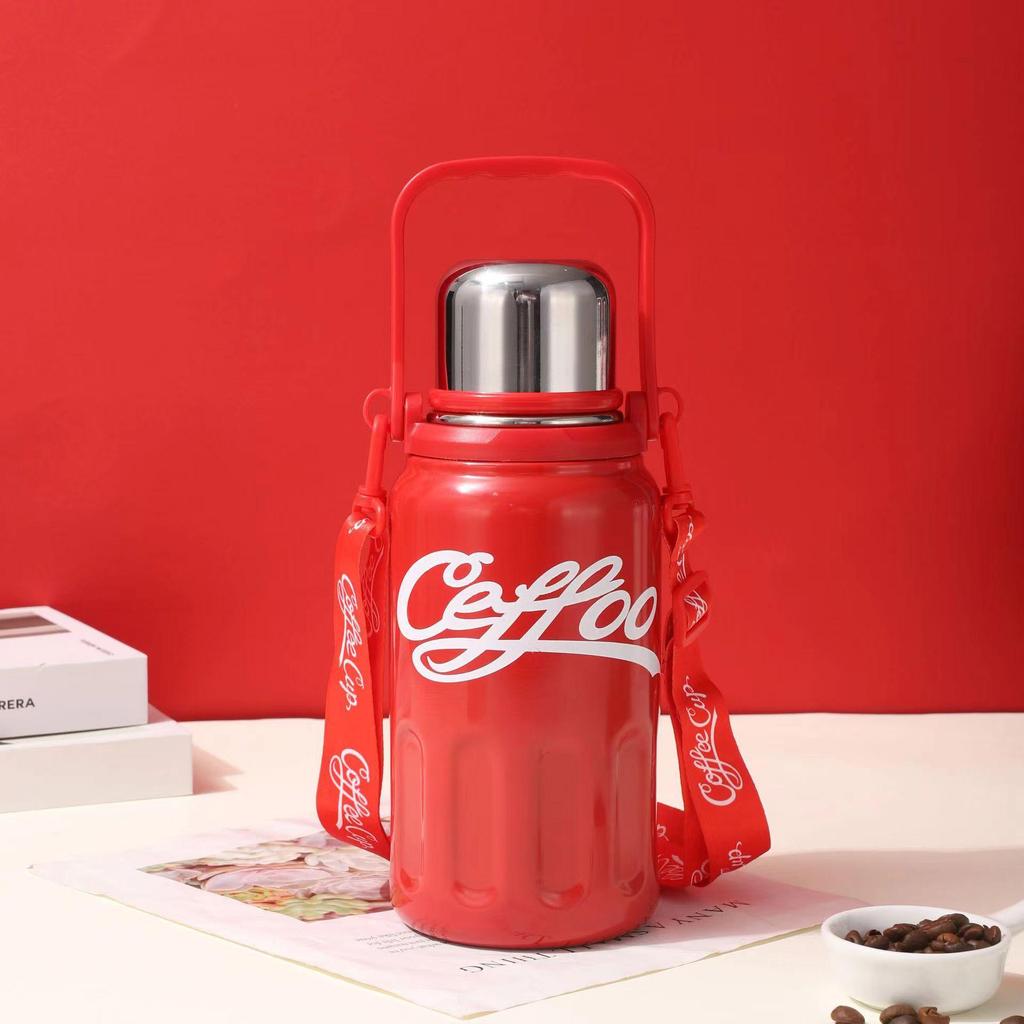 Women's Insulated Stainless Steel Sports Kettle - Large Capacity, Portable Outdoor Water Cup