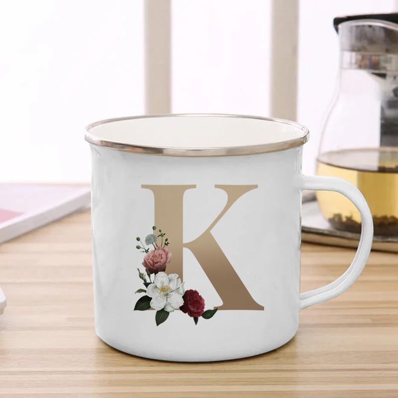 26 A To Z Initials Glod Letter Mugs Print Enamel Mug Coffee Cup Drinkware Personalized Gift Unusual Tea Cup Cupshe Custom Cups