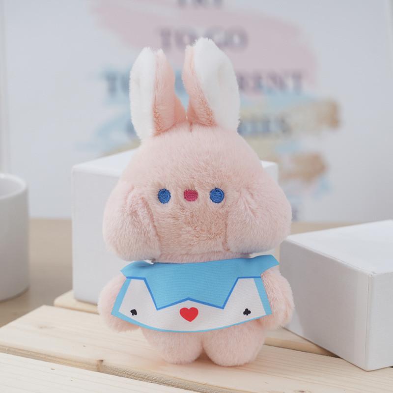 Soft Pp Cotton Filled Rabbit Doll Adorable Bunny Plush Keychain Accessory