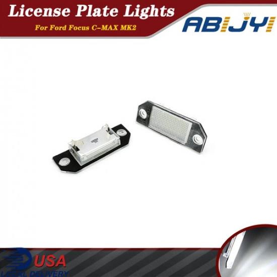 2x Error Free LED License Number Plate Lights For Ford Focus C-MAX /MK2 2003-07