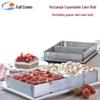 Adjustable Stainless Steel Rectangular Mousse Ring with Spacer Cake Mold