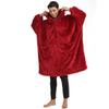 Wearable Blanket Hoodie Jackets for Men Full Zipper Oversized Hooded Blankets Coat Cozy Warm Fleece Blanket with Sleeves Men's Winter House Robes