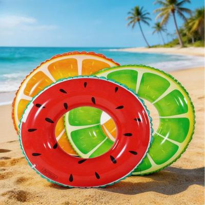 Fun Fruit-Shaped Swimming Ring for Adults - Vibrant Summer Pool & Beach Float, Durable PVC, Perfect for Photos & Pool Parties