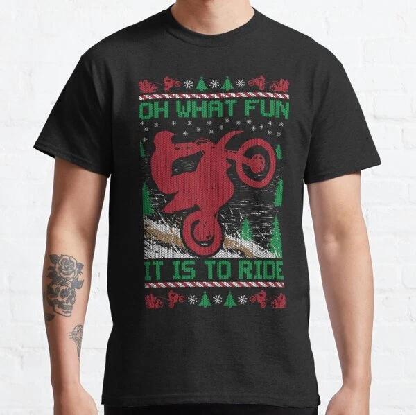 Oh what fun Motocross Christmas Rider Classic T-Shirt S-3XL 3XL