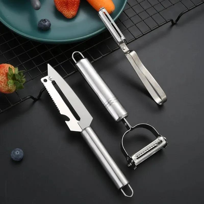Stainless Steel Peeler, Kitchen Small Tool Set, Multifunctional Household Tools, Fruits, Vegetables, Peels, Knives, Fish Scales,
