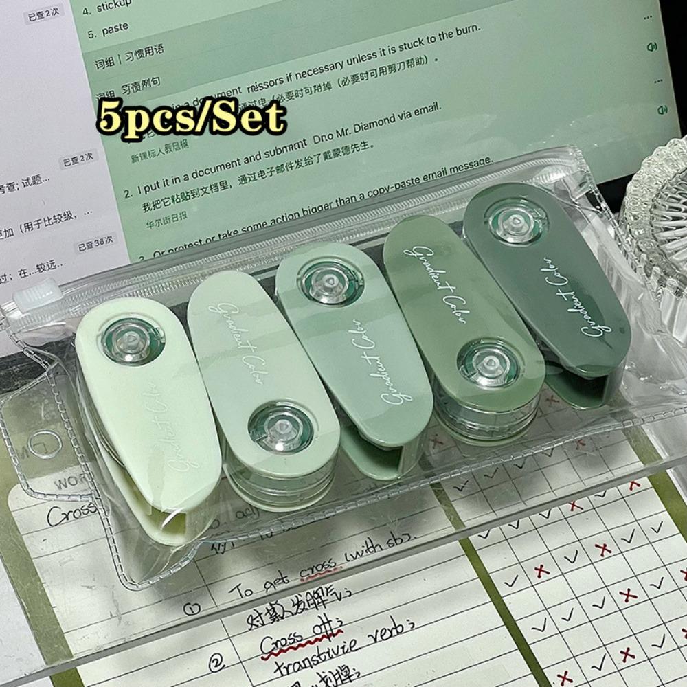 5pcs 6mmx5m Erasable Dot Tape Diamond Pattern High Viscosity Glue Tape Pen Gradient Shell Dot Adhesive Tape Gift