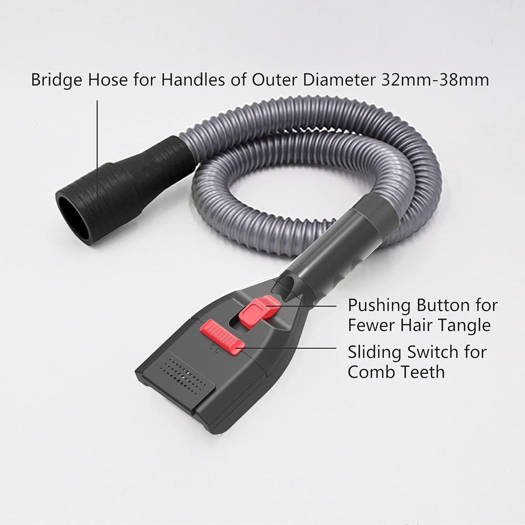 Pet Vacuum Grooming Brush and Shedding Kit for Dog/Cat Loose Hair, Professional Accessories Remover for Pet's Undercoat Fur