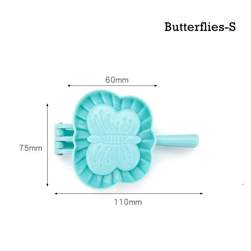 Creative Dumplings Mold Household Kitchen DIY Heart Butterfly Flower Shape Dumplings S/M/L Baking Plastic Mold Jiaozi Moulds