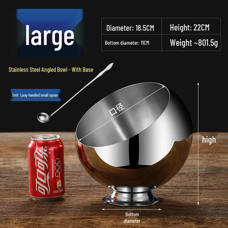 Anditai Stainless Steel Slanted Sauce Bowl