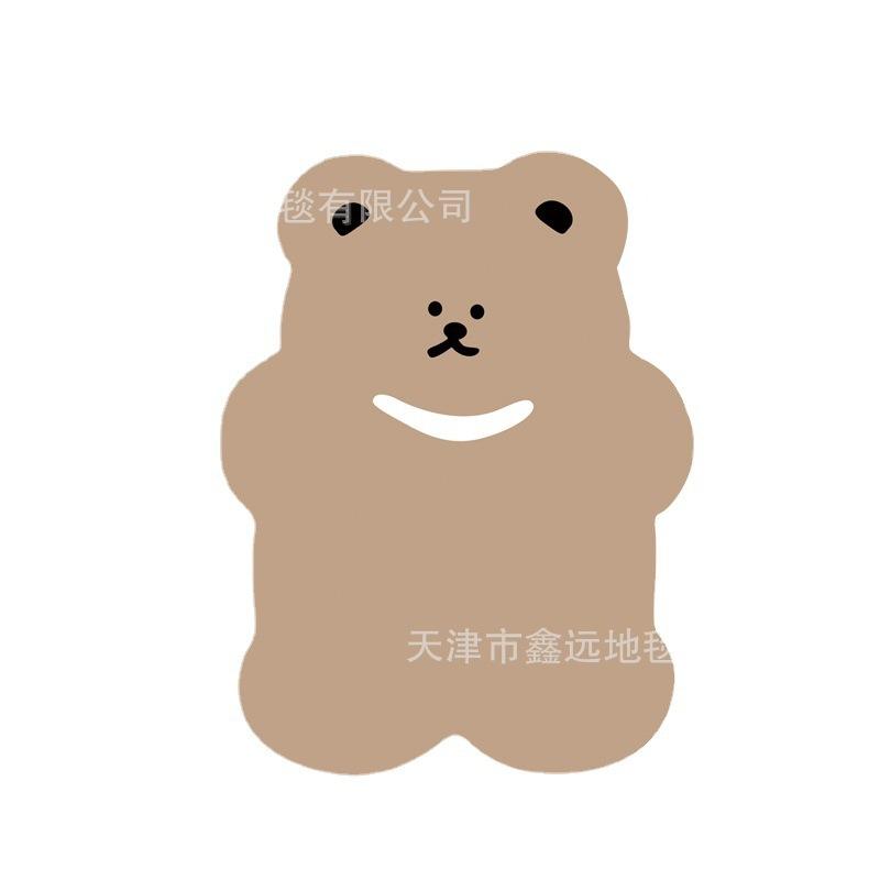 

Зимний мультяшный стиль, детский домашний ковер, утолщенное плюшевое прикроватное одеяло для спальни, ковер с милым медведем и сердечком для девочек