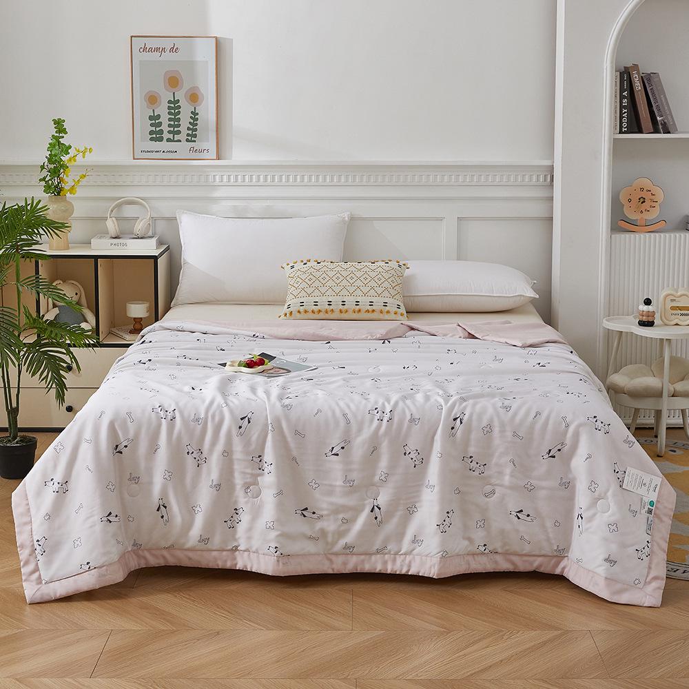 Tencel Lyocell Summer Cool Lightweight Quilt - Skin-Friendly, Machine Washable, Single/Double Size