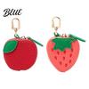 Headphone Case Pouch Faux Leather Coin Wallet Fruity Pattern Mini