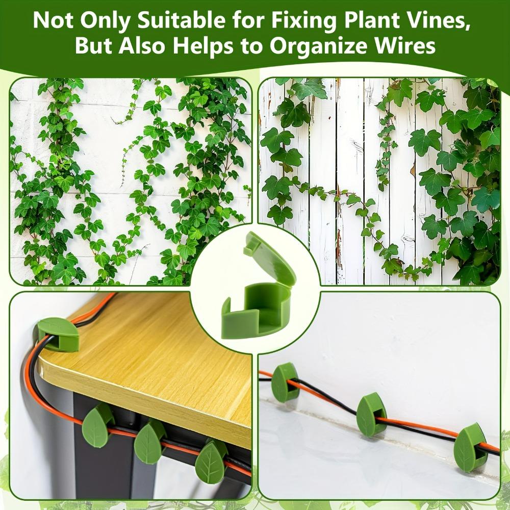 Plant Climbing Wall Fixture Clips Self-Adhesive Plant Fixer Invisible Leaf Shaped for Home Decoration and Cable Wire Fixing