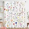2 Stück, 2D-Flachdruck Beliebte Vorhänge Gestickte Blüten Vielseitig Langlebiges Polyester (ohne Stange) Zimmerdeko für Wohnzimmer