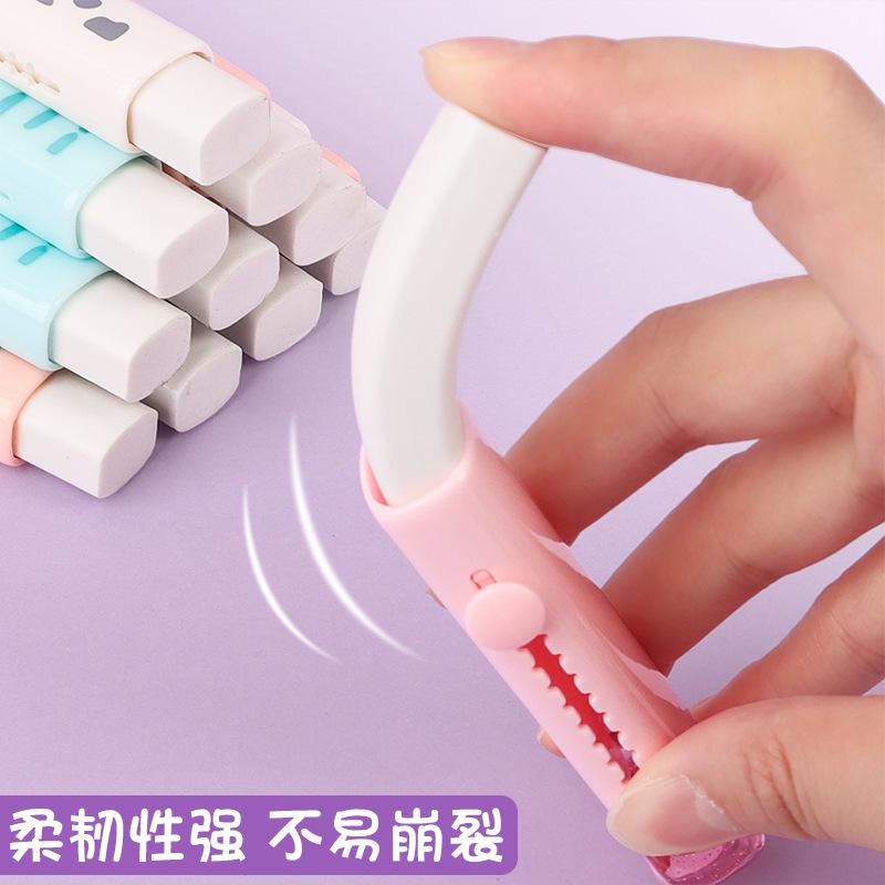 Cute Cat Claw Automatic Eraser Telescopic Push-Pull Cartoon Student-Specific Cartoon Eraser No