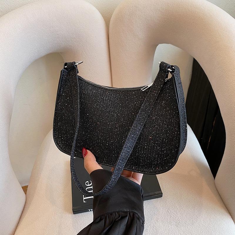 High-end Shiny Small Bag Women's Summer New Trendy Shoulder Underarm Bag Handbag Small Bag