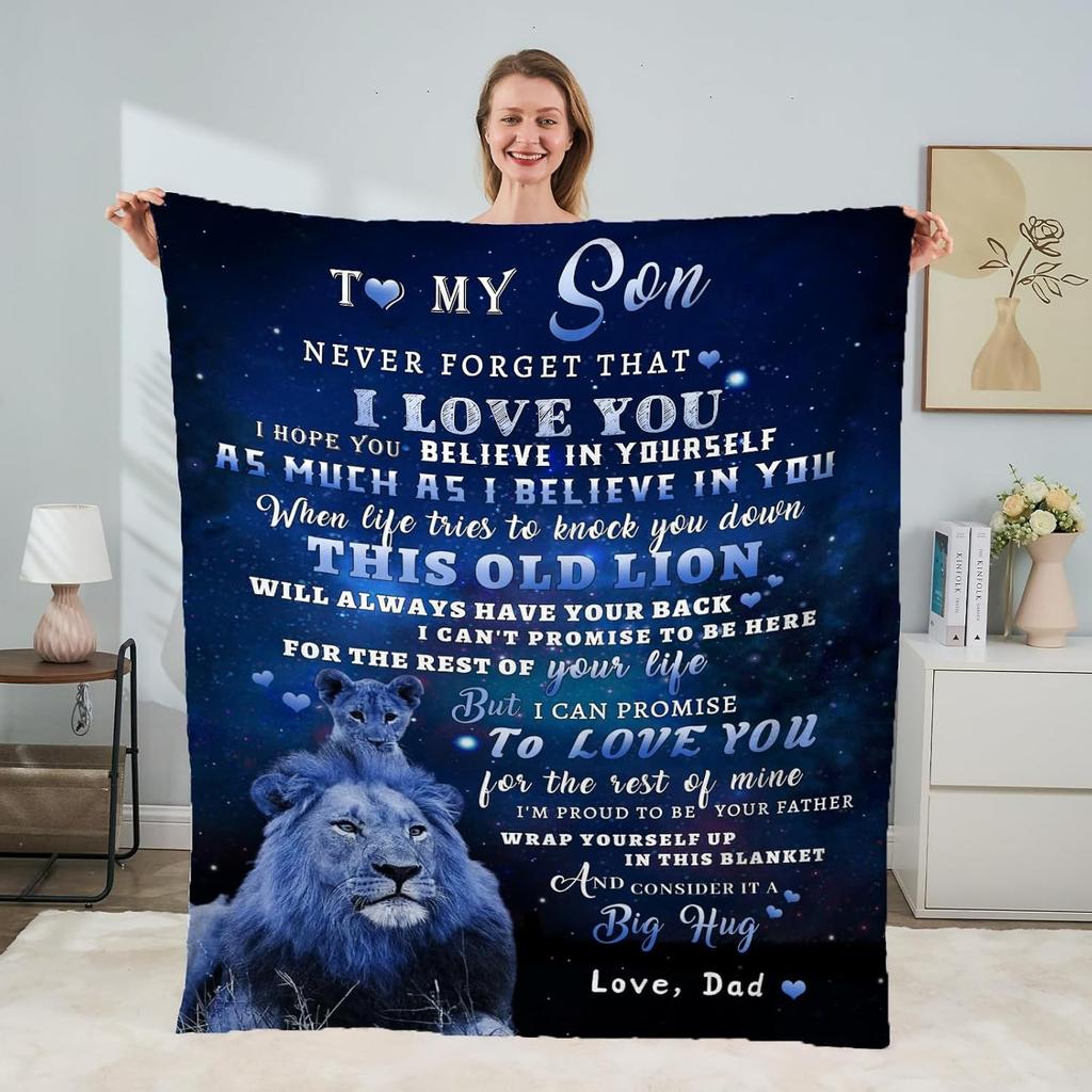 Gifts To My Uncle Blanket from Niece Nephew Lion Blanket Birthday Festival Idea Gift for Family Super Soft Flannel Throw Blanket