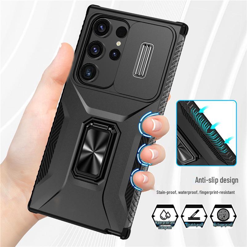 Samsung S26 Ultra Magnetic Car Window Phone Case with Push-out Bracket