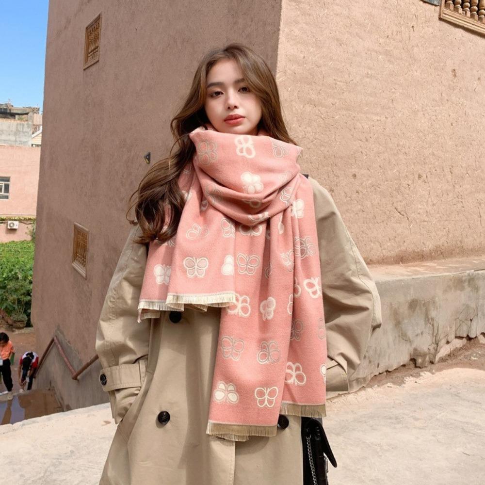 190*65cm Winter Wraps Scarf Women Lady Fringed Shawl New Cashmere Shawl