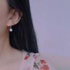 French Exquisite Simple Sparkling Zircon Earrings for Women 925 Sterling Silver Gold Plated Jewelry Gift