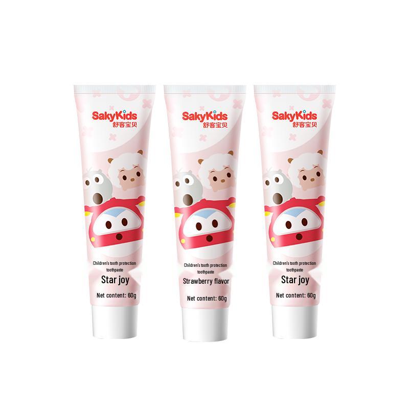 Saky Kids Anti-Cavity Strawberry Toothpaste (3-Pack)