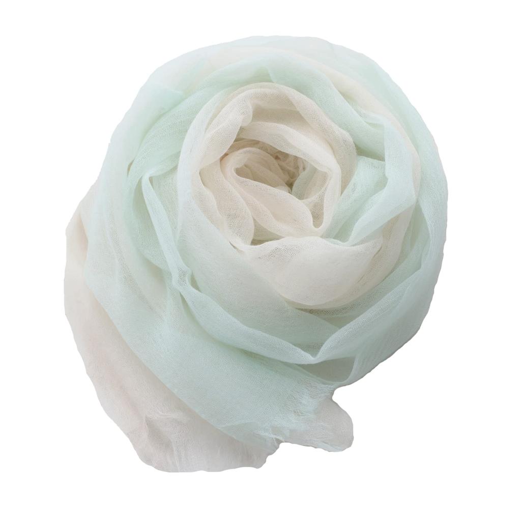 Airy Cashmere Gradient 150cm X 30g [CEREALS] 100% Stole, Lightweight, 70cm, Approx. (Mint)